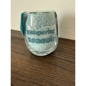 Bliss Spa Lounge Sock Wine Glass Set Shea Butter Infused Blue Pampering Gift